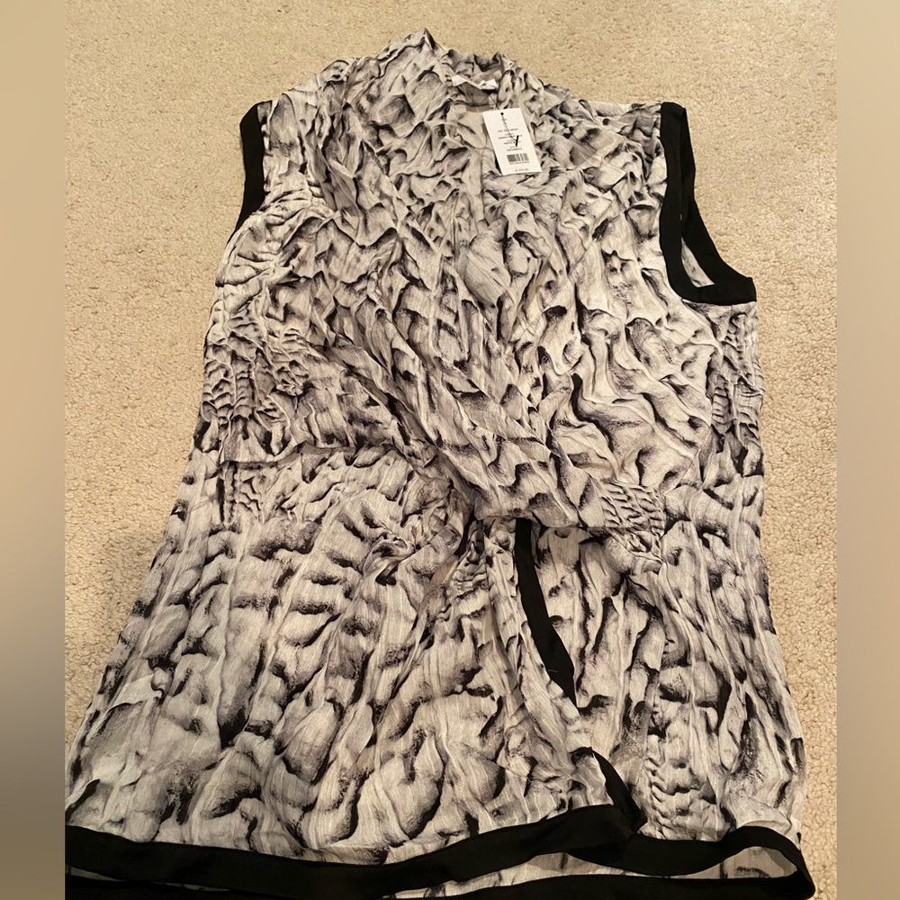 Helmut Lang wrap silk top new with tags from Saks size large - Picture 2 of 3